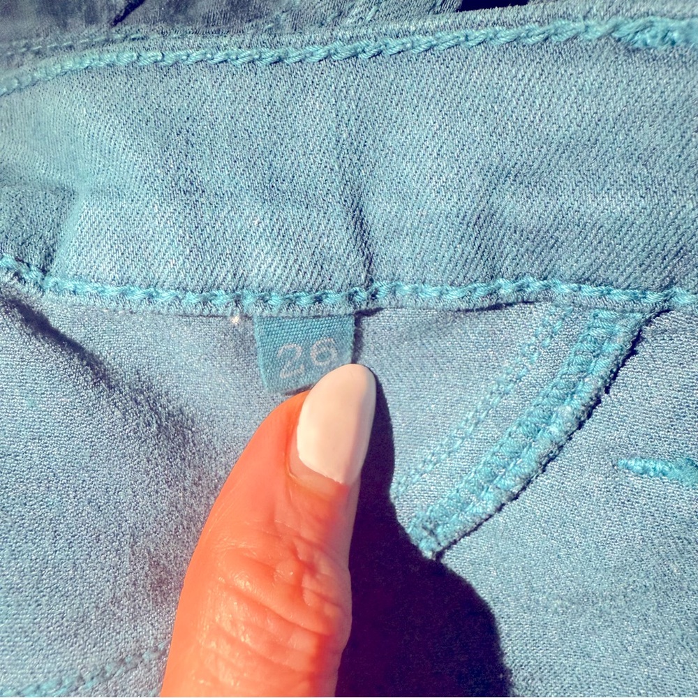 Flying Monkey Skinny Teal Denim Jeans - Picture 15 of 16